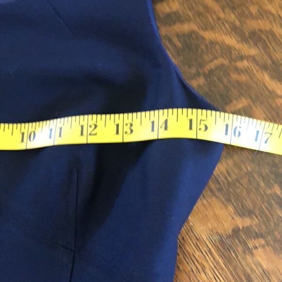J. Crew Deep Navy Fit and Flare Preppy Dark Academia Dress Size 0 - Picture 9 of 12